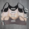 Безшовний бюстгальтер-топ з широким поясом та застібкою на спинці L, Кавовий