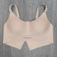 Безшовний бюстгальтер-топ з широким поясом та застібкою на спинці 2XL, Пудровий
