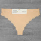 Трусики стрінги жіночі безшовні гладкі, темно-бежеві, XL, LuLoLa