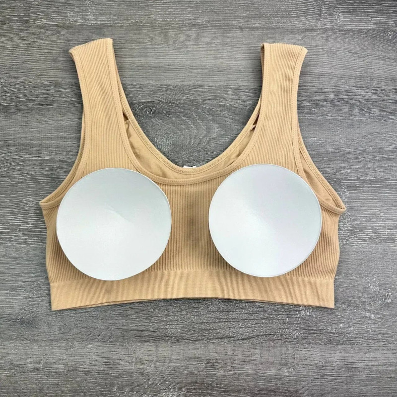 Топ жіночий на широких бретелях у рубчик Сірий