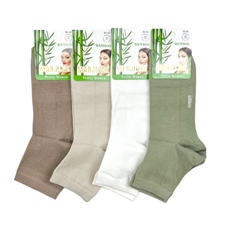 Жіночі бамбукові шкарпетки середньої висоти Marjinal Туреччина (асорті)