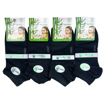 Короткі жіночі бамбукові шкарпетки Marjinal Туреччина (чорні)