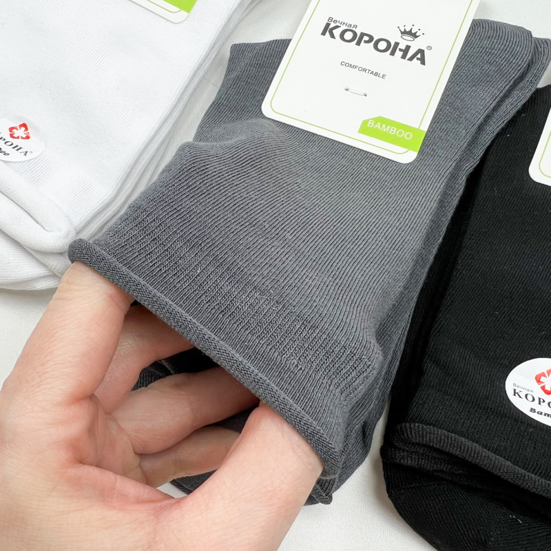 Чоловічі медичні бамбукові шкарпетки без резинки Корона