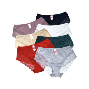 Жіночі бавовняні труси сліп з мереживом Baoyandi (великі розміри) 5XL