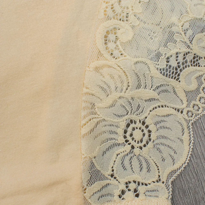 Жіночі бавовняні труси сліп з мереживом середня посадка Biweier (великі розміри) 2XL