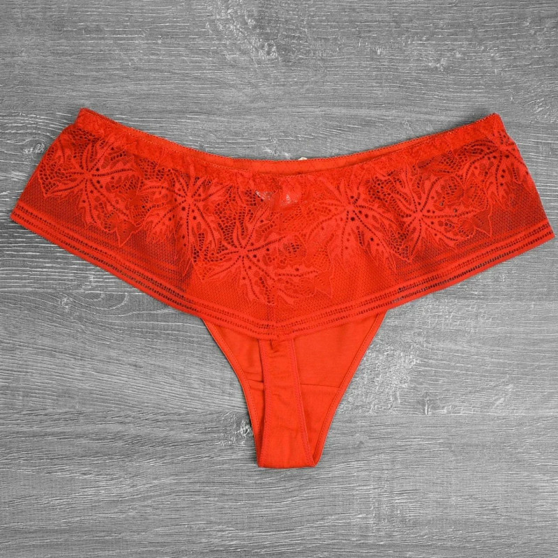 Жіночі труси стрінги з декоративним мереживом Lavolle L