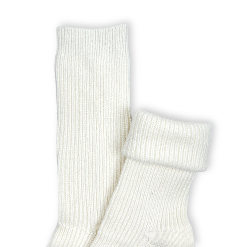 Жіночі вовняні термошкарпетки високі молочні Ластівка, 88% вовна, розмір 36–40, Китай