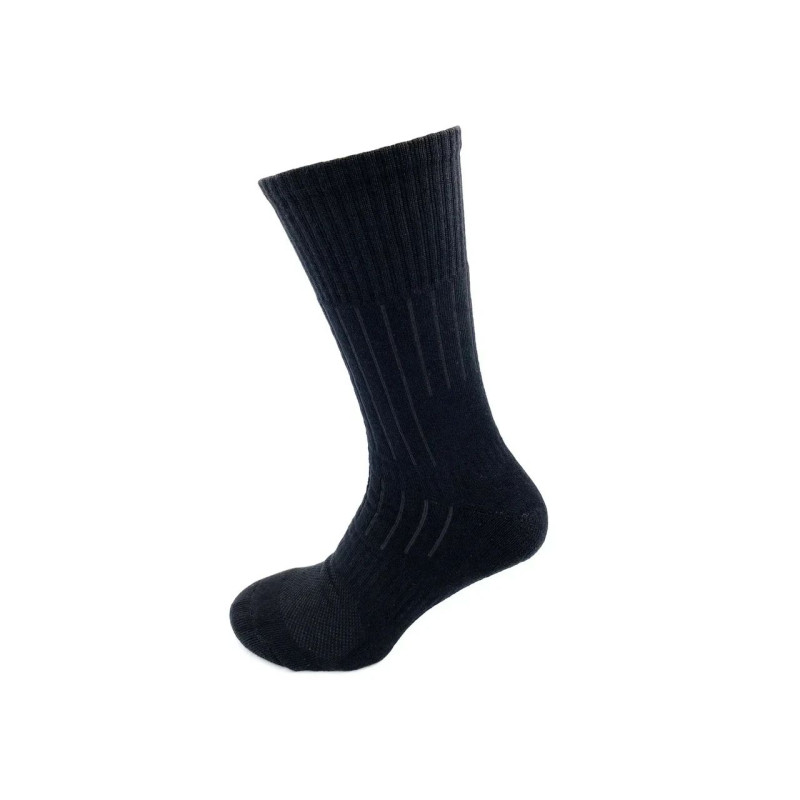 Трекінгові високі термо чоловічі демісезонні шкарпетки колір чорний Krokus