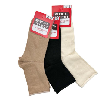 Медичні жіночі шкарпетки без резинки бавовна Medical Effect