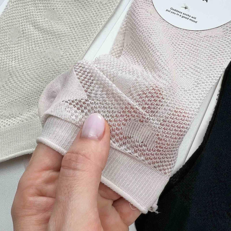 Жіночі бамбукові короткі шкарпетки з сіткою Корона