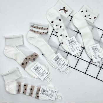 Жіночі укорочені прозорі шкарпетки зі спортивною резинкою Корона