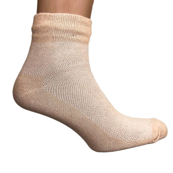 Чоловічі медичні шкарпетки сітка без резинки (бежевий)