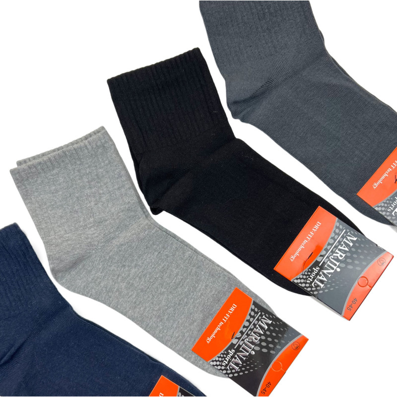 Чоловічі бавовняні середні шкарпетки зі спортивною резинкою Marjinal Туреччина