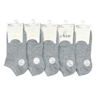 Короткі жіночі шкарпетки з модалу Neco Туреччина (сірий)