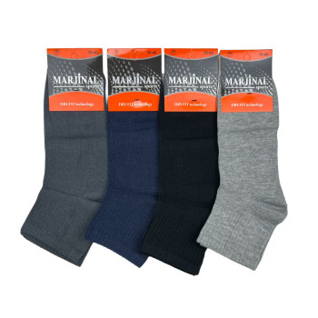 Жіночі бавовняні шкарпетки зі спортивною резинкою середньої висоти Marjinal Туреччина Світло-сірий