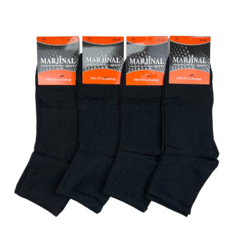 Чоловічі бавовняні шкарпетки зі спортивною резинкою середньої висоти (чорні) Marjinal Туреччина