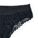 Жіночі бавовняні труси бразиліана з мереживом Berrak Туреччина (чорний) L