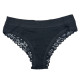 Жіночі бавовняні труси бразиліана з мереживом Berrak Туреччина (чорний) XL