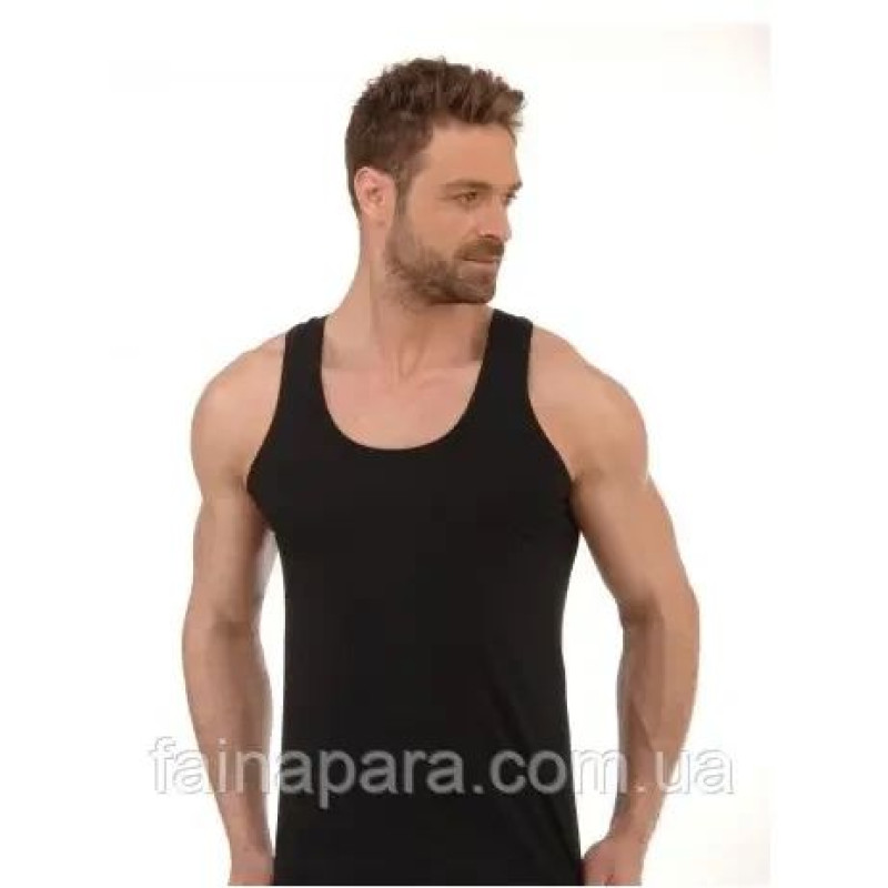 Майка бавовняна чоловіча Ezgi Туреччина (чорна) 3XL