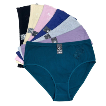 Жіночі бавовняні труси сліпи великих розмірів на високій посадці Antifu (супер батали) 3XL, Рожевий