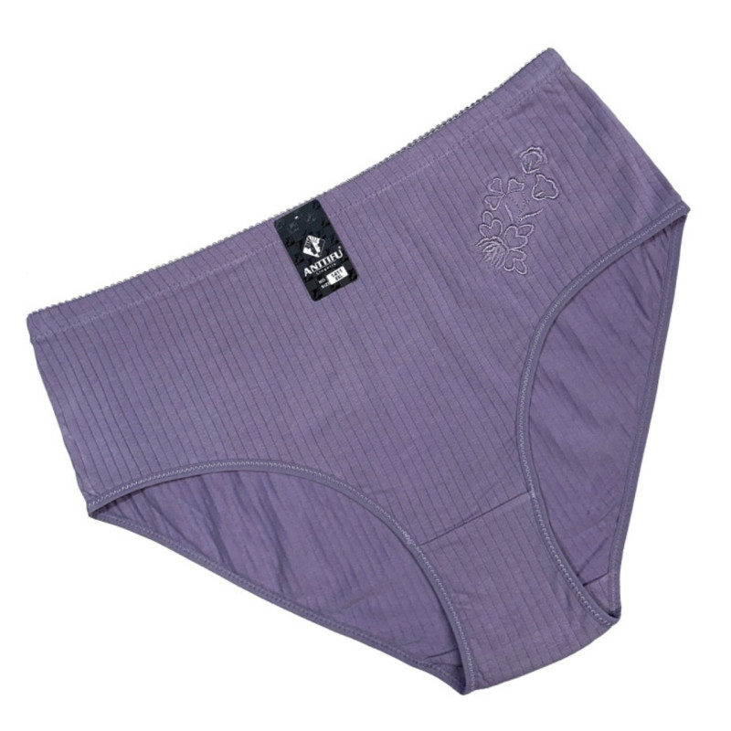 Жіночі бавовняні труси сліпи великих розмірів на високій посадці Antifu (супер батали) 4XL, Фіолетовий