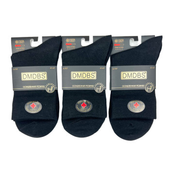Медичні кашемірові чоловічі шкарпетки з ослабленою резинкою DMDBS (чорні)