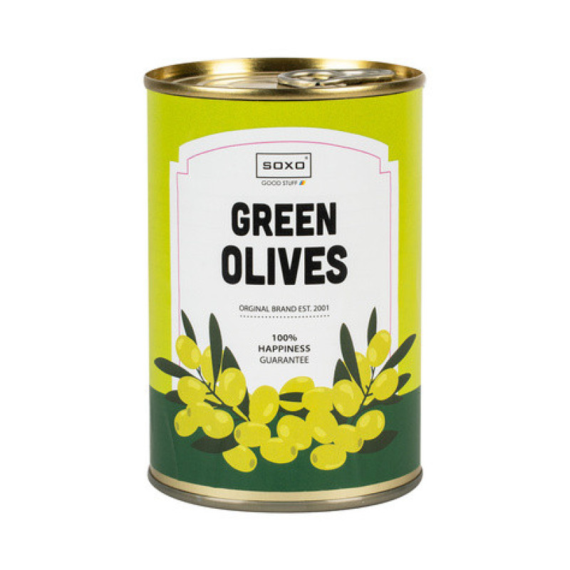 Жіночі яскраві шкарпетки в консервній банці (половинки персика)