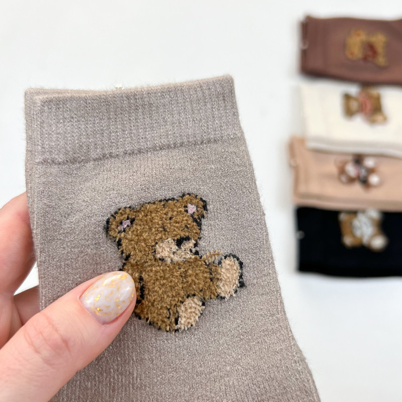 Кашемірові дитячі шкарпетки з ведмедиками Корона 8-10