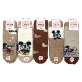 Норкові дитячі шкарпетки з міккі маусом Fashion 8-10