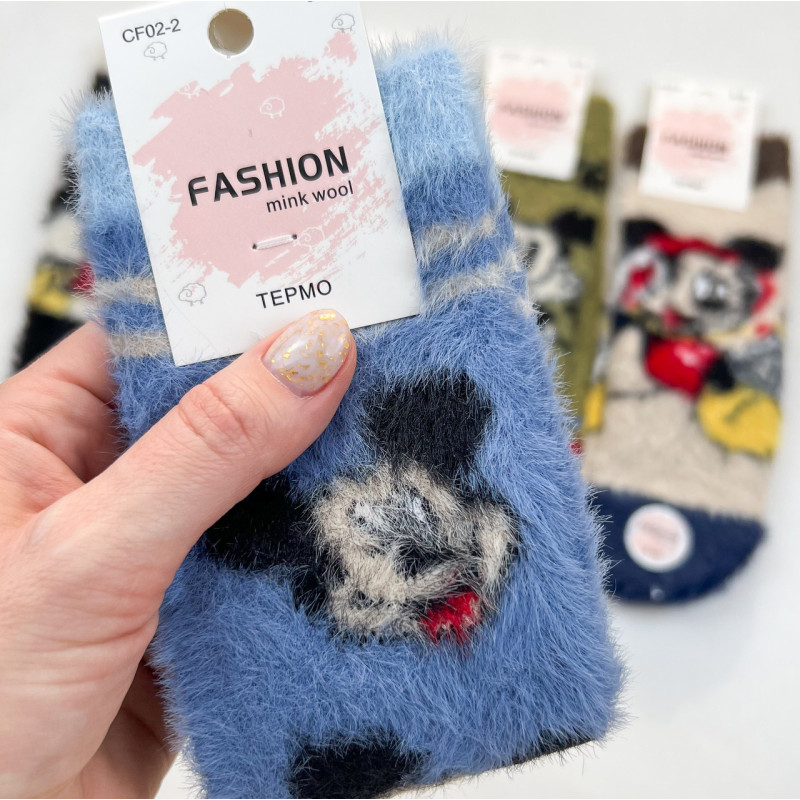 Норкові дитячі шкарпетки з міккі маусом Fashion 8-10