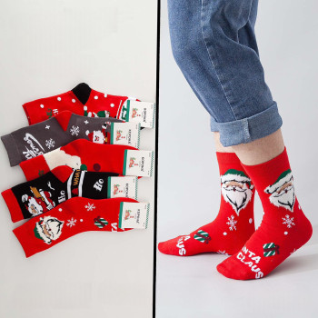 Чоловічі бавовняні новорічні шкарпетки Корона