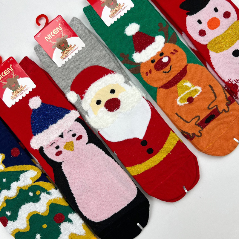 Дитячі новорічні яскраві шкарпетки Nicen 9-12