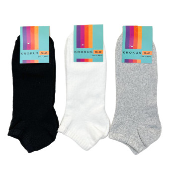 Махрові жіночі короткі шкарпетки Krokus Білий