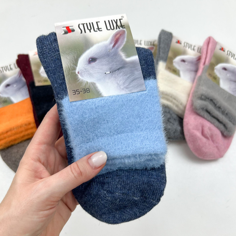 Ангорові жіночі зимові шкарпетки Style Luxe, 35-38