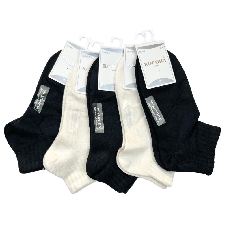 Кашемірові короткі жіночі шкарпетки Корона Молочний