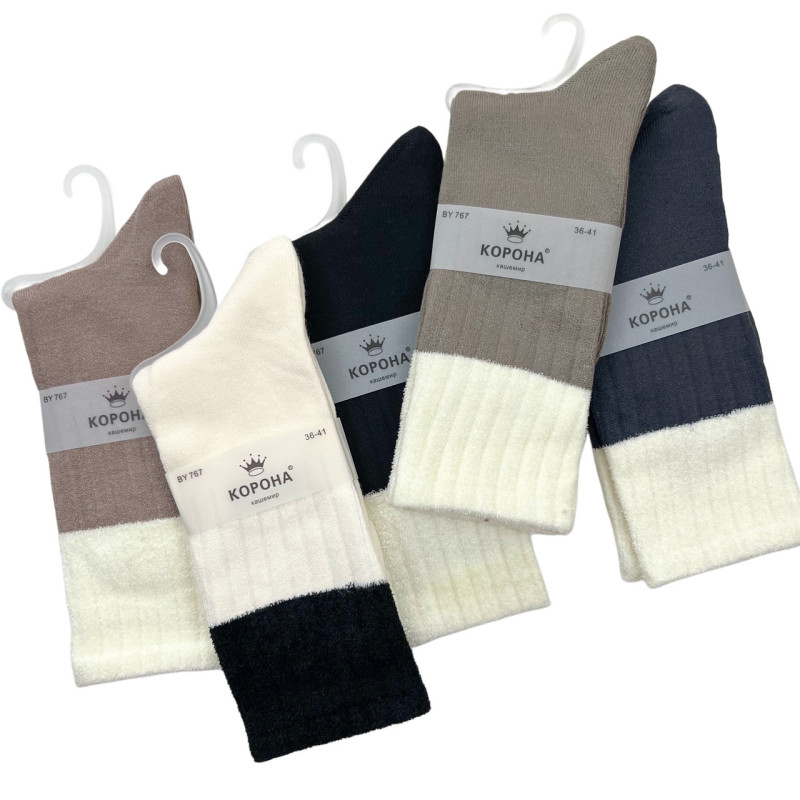 Кашемірові жіночі високі шкарпетки Корона