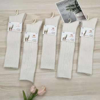 Гольфи жіночі з вовни лами молочні Корона