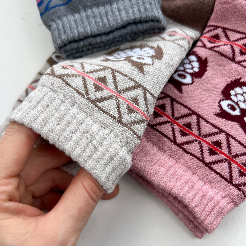 Махрові жіночі високі шкарпетки з совами Krokus