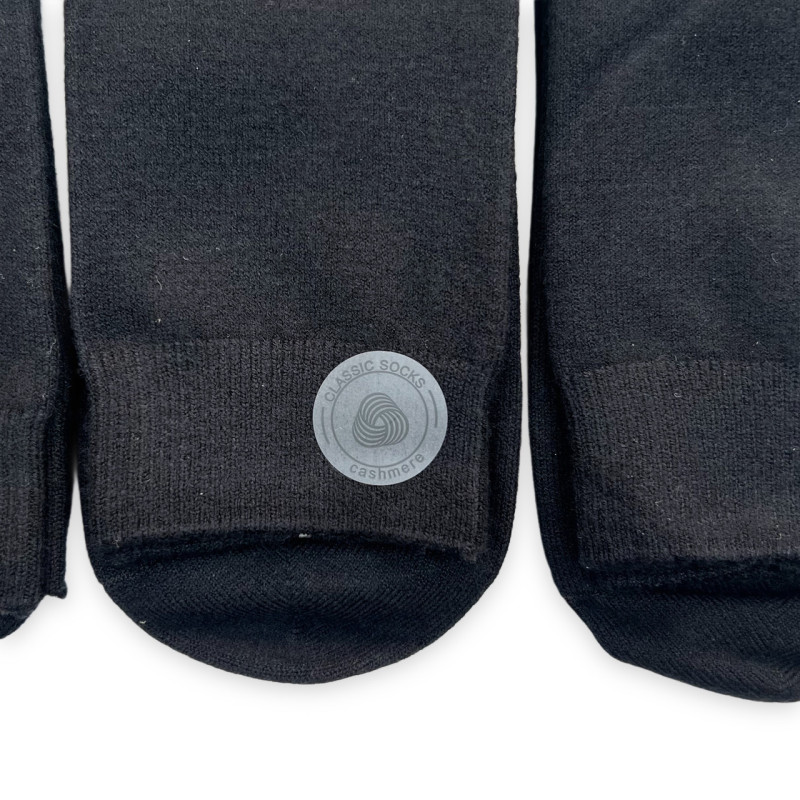 Чоловічі високі кашемірові шкарпетки Золото (чорний)