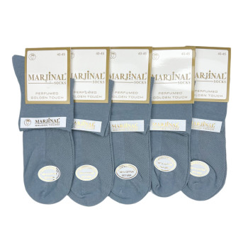 Чоловічі безшовні середні шкарпетки сітка Marjinal Туреччина (світло-сірий)