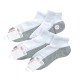Короткі жіночі шкарпетки білі з сірою підошвою (спортивная резинка) Корона