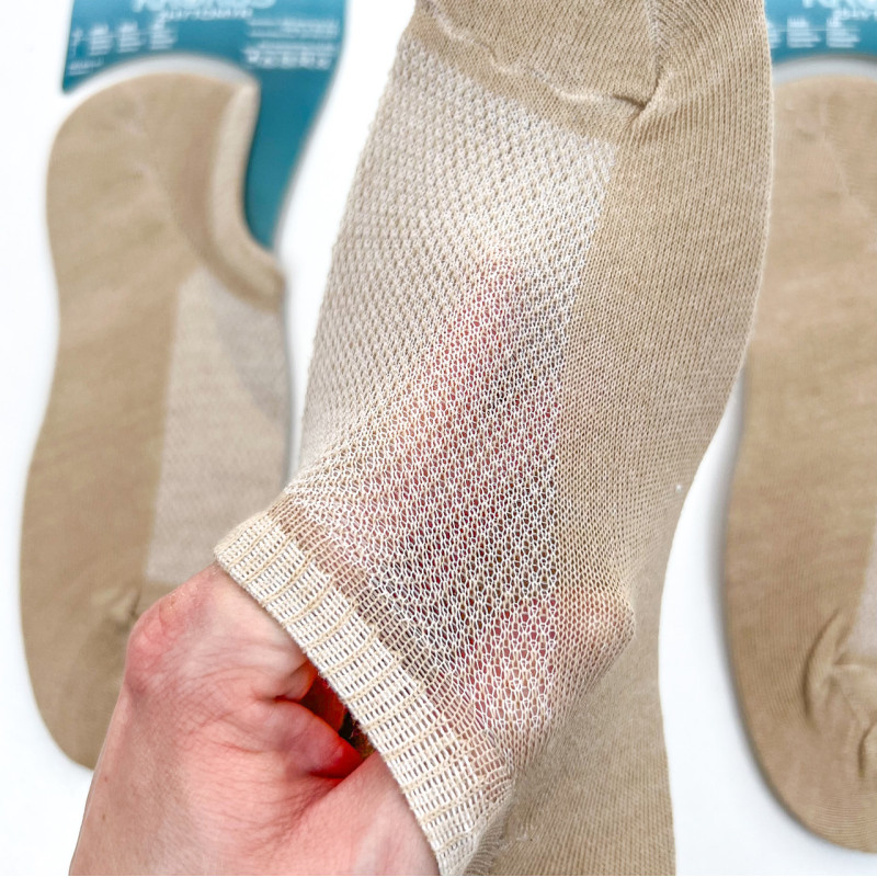 Сліди чоловічі бавовняні з сіточкою Krokus (бежевий)