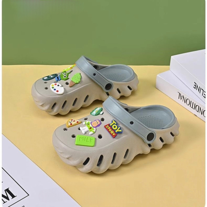 Крокси гумові дитячі на пінній підошві EVA (сірий) 32-33