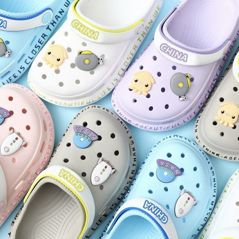 Крокси гумові дитячі на пінній підошві EVA (бежевий) 24-25