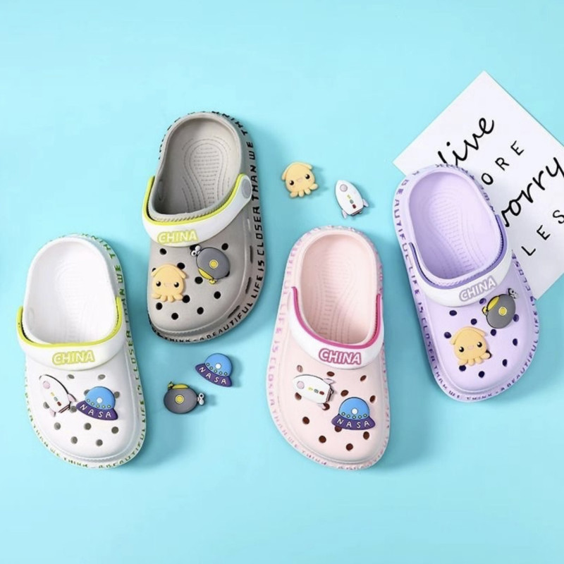 Крокси гумові дитячі на пінній підошві EVA (бежевий) 24-25