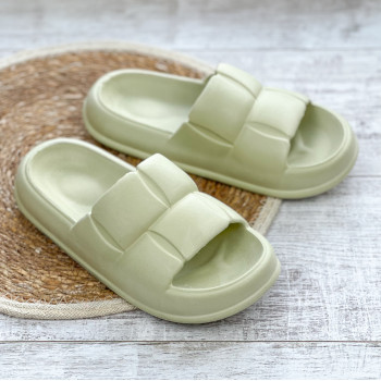 Жіночі гумові капці літні підошва піна (оливковий) 37