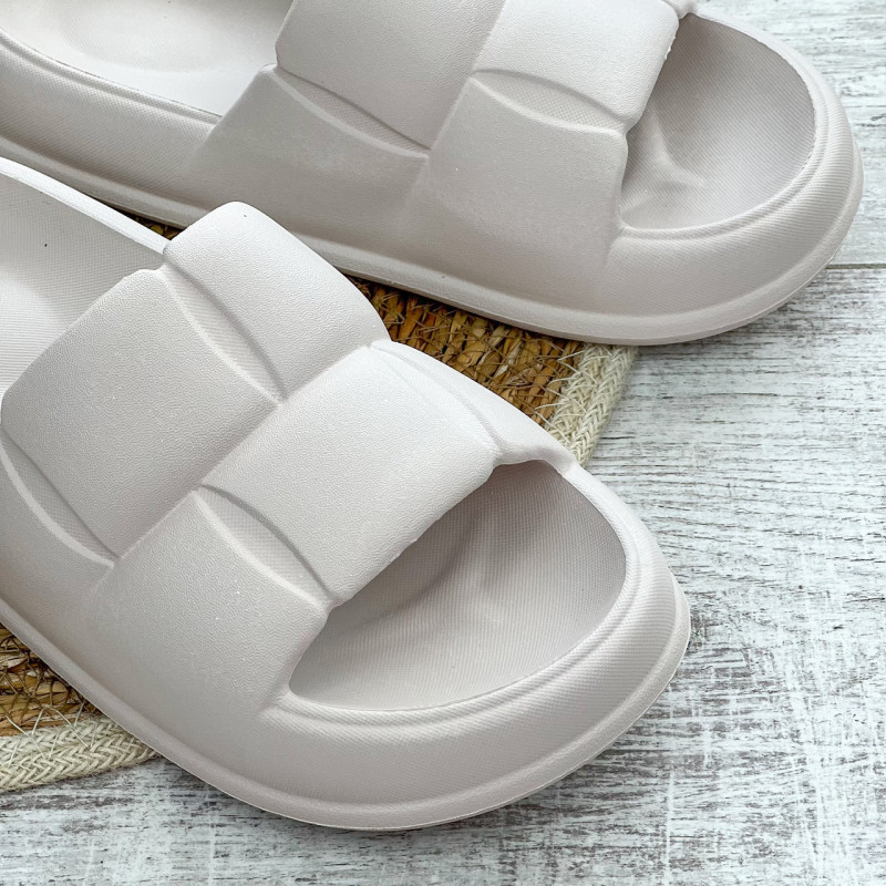 Жіночі гумові капці літні підошва піна (бежевий) 37