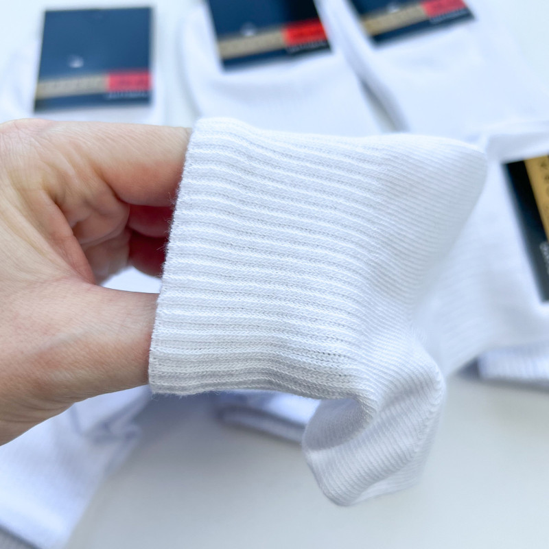 Укорочені чоловічі бавовняні шкарпетки Krokus (білі) 42-45