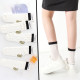 Високі білі жіночі бавовняні шкарпетки (літні тонкі) Корона