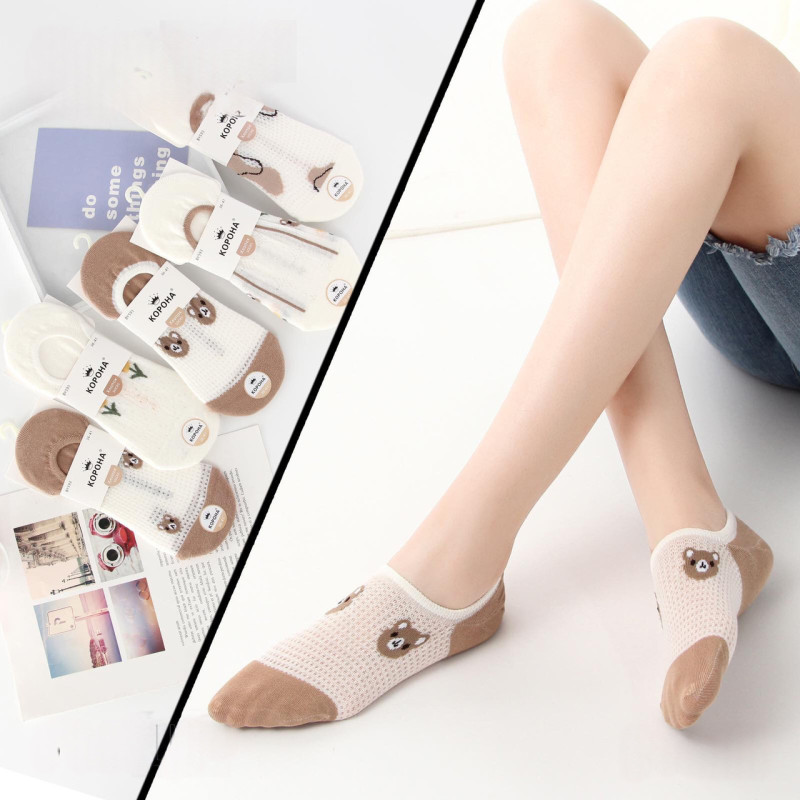 Сліди бавовняні з перфорацією (з силіконом на пʼятці) Корона